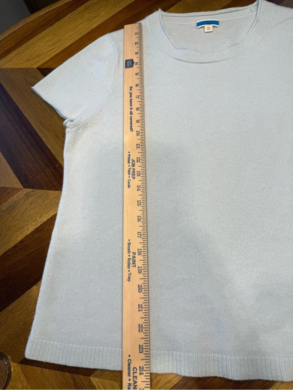 J. Crew 100% Cashmere Light Blue Sweater XL